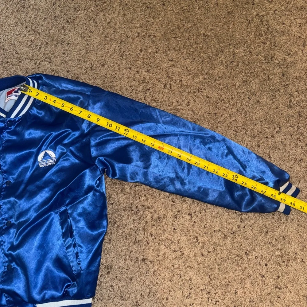 Vintage Swingster Beck Arnley World Parts Blue Bomber Jacket Men’s size Medium
